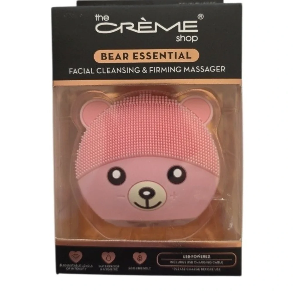The Creme Shop Bear Essential Facial Cleansing & Firming‎ Massager Pink  NIB